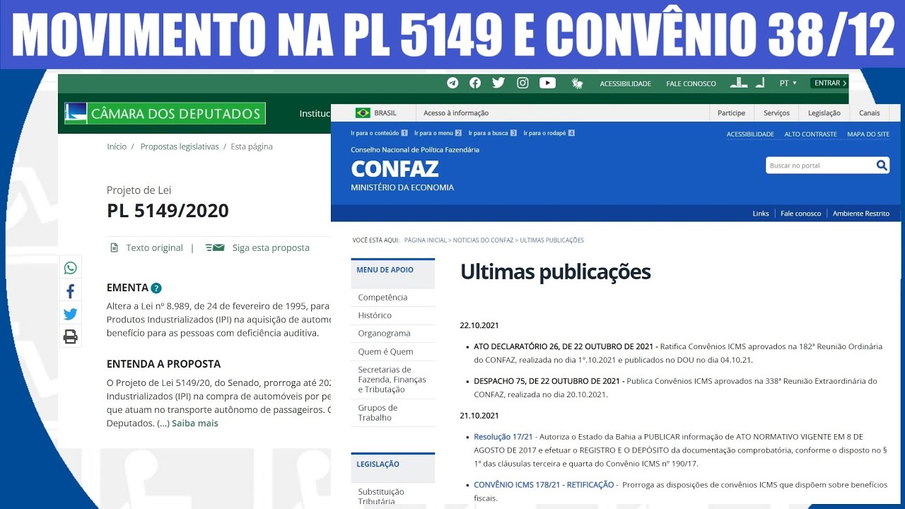 MUDANÇA NA PL 5149 (IPI) E CONVÊNIO 38/12 (ICMS)