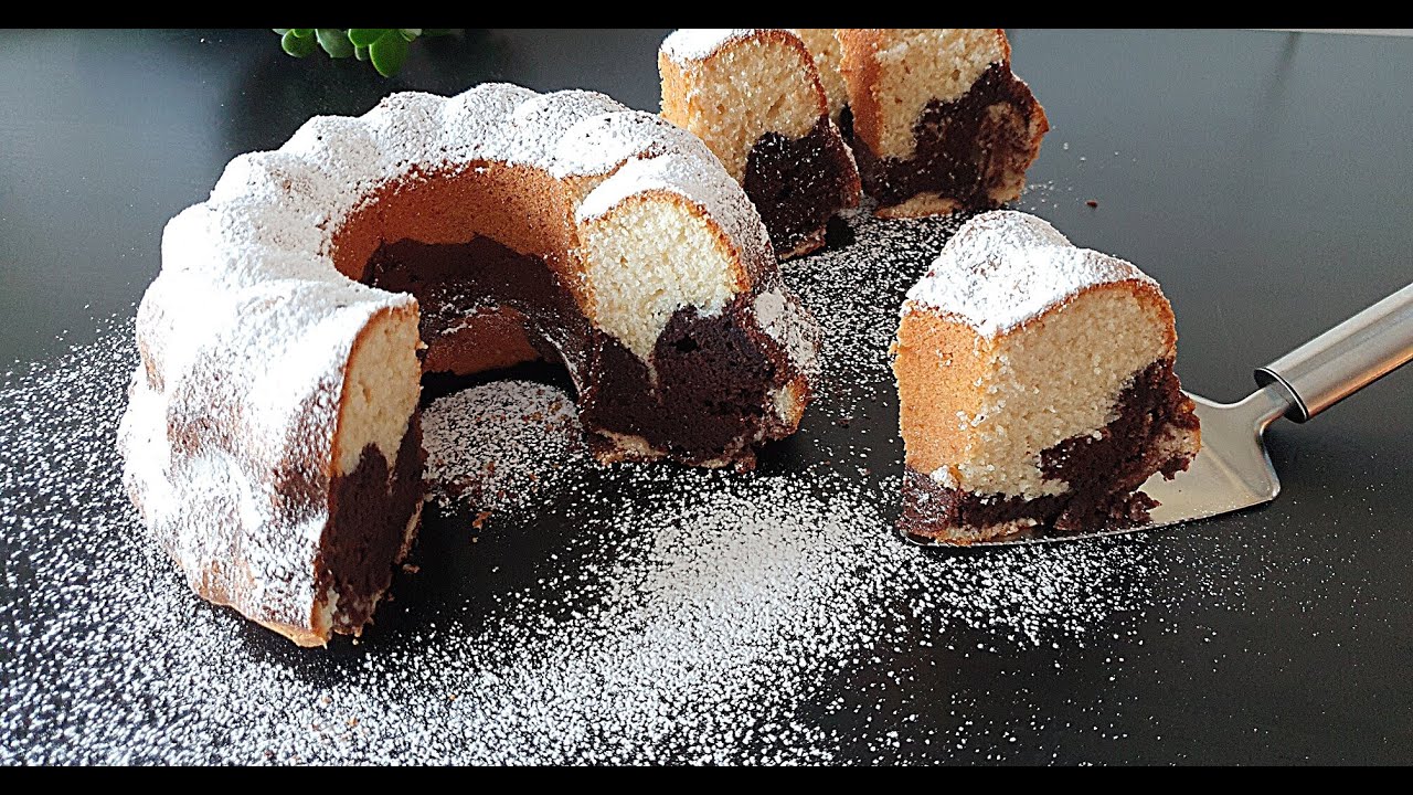 Marble Bundt Cake - Moist Vanilla and Chocolate Marble Cake