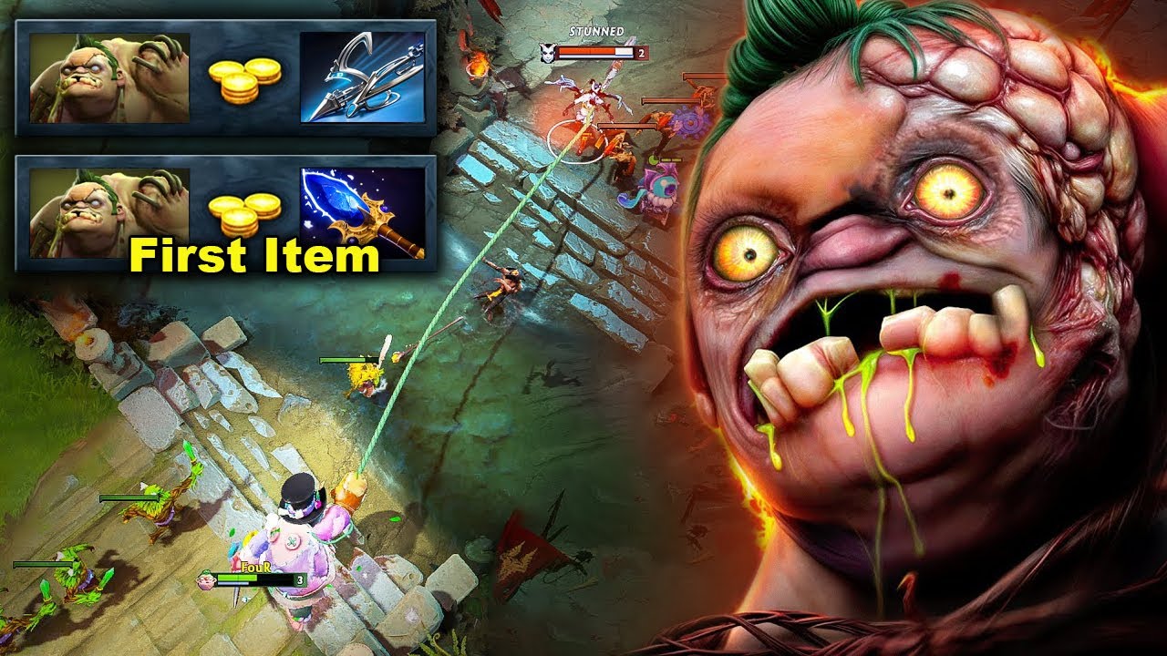 Первый предмет Aghanim Pudge 38 Kill Harpoon Build Rampage Comeback Dota 2