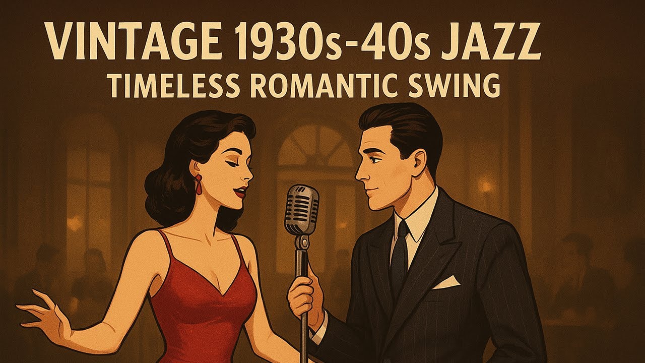 Vintage 1930s-40s Jazz Duet: Timeless Romantic Swing | 1 Hour Caf&eacute; Love Mix
