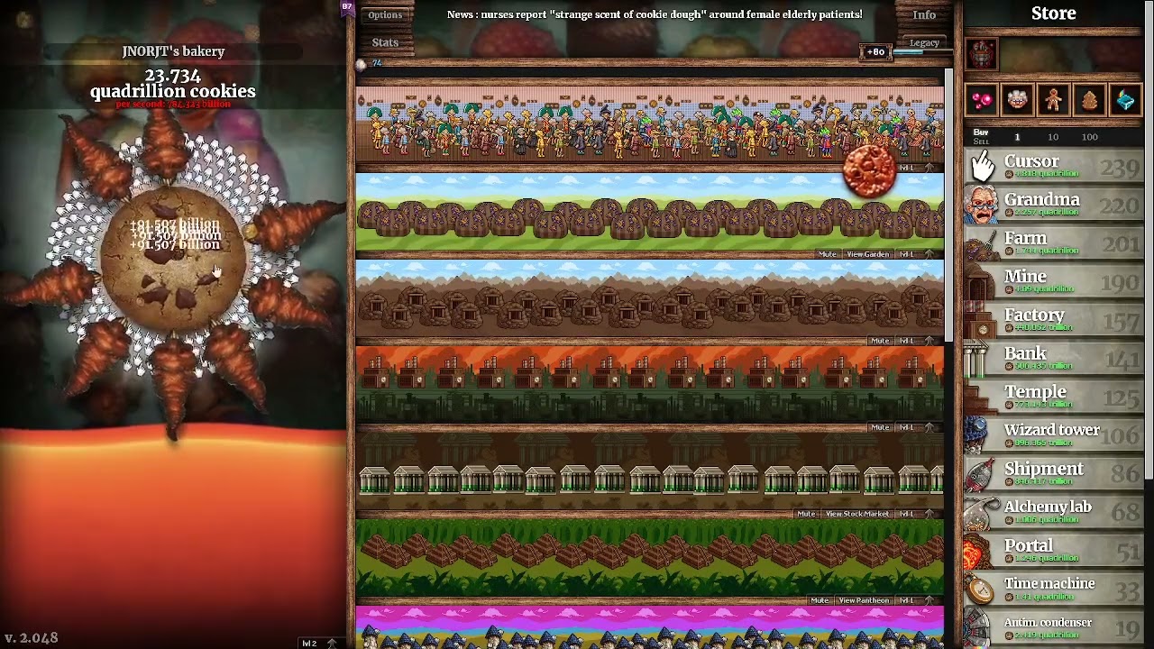 Clicking On A Wrath Cookie In Cookie Clicker (Lucky!)