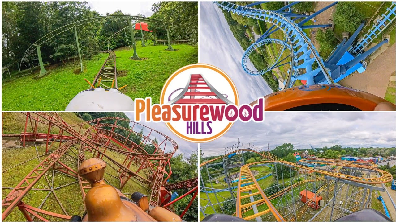 🇬🇧 Pleasurewood Hills 2023 - All Roller Coasters 4K On-Ride POVs