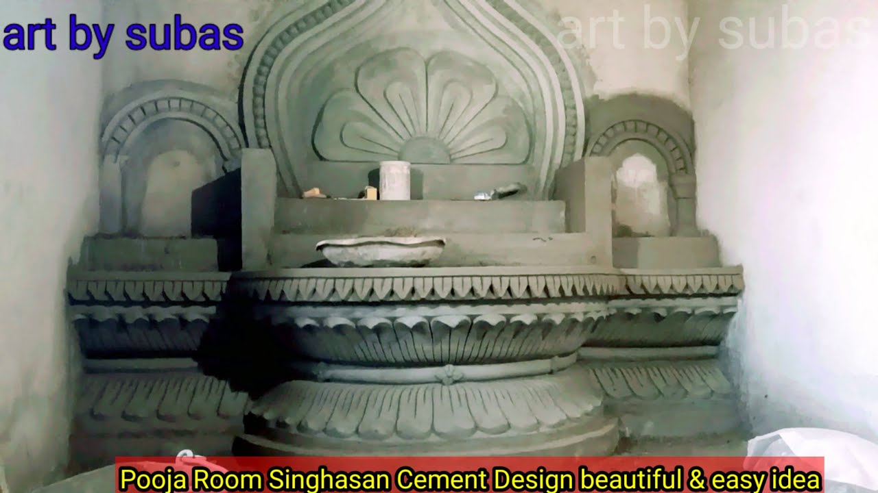 how to make cement Pooja Room Singhasan beautiful & easy