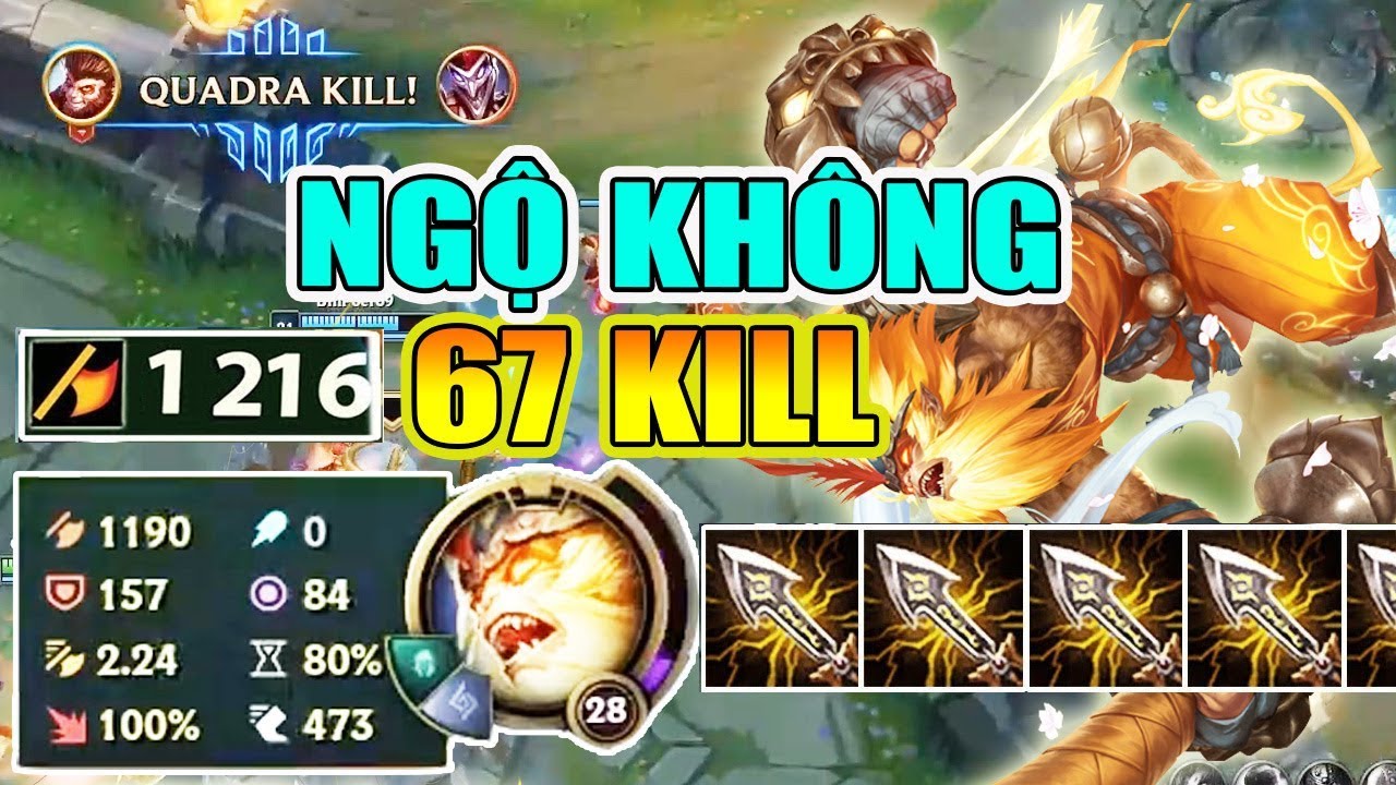 KỈ LỤC 67 KILL VỚI WUKONG TẠI CHẾ ĐỘ URF 2019 !