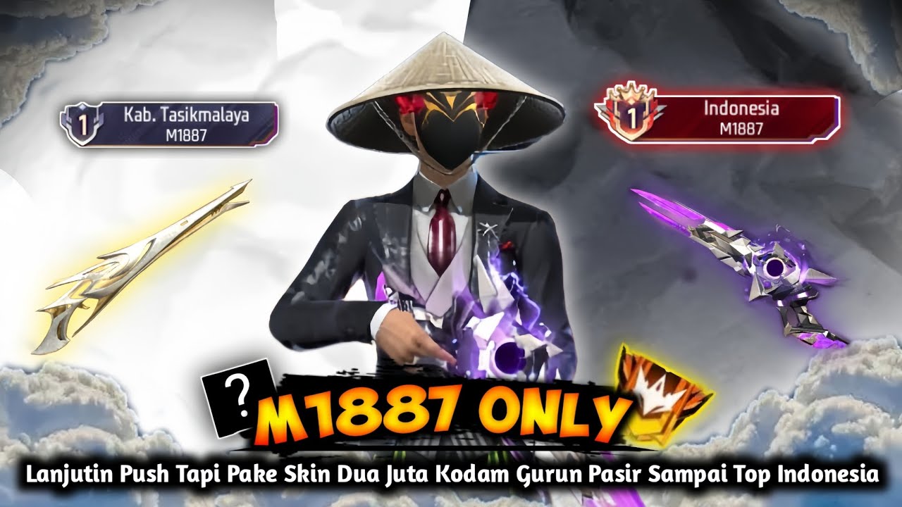 Lanjutin Push Titel Tapi Pake Skin 2 Juta Kodam Gurun Pasir Sampai Top Indonesia M1887 - BR Ranked