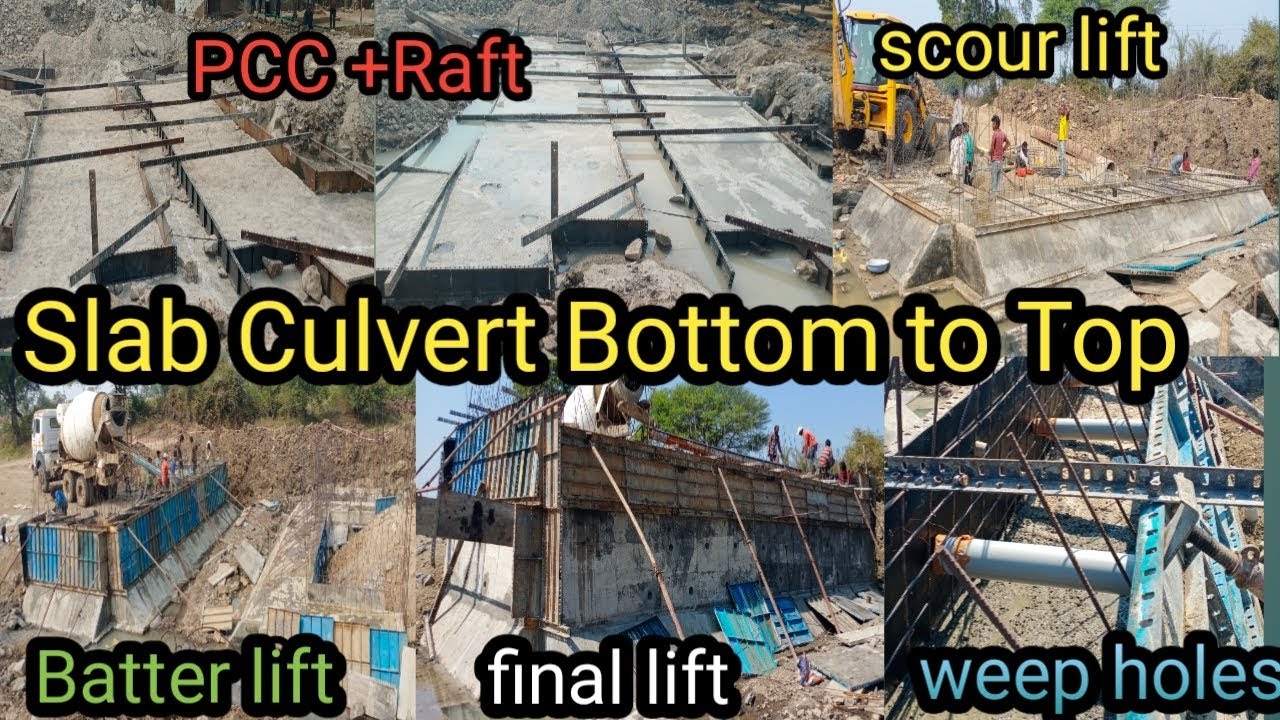 Slab culvert SC   construction work step by step all