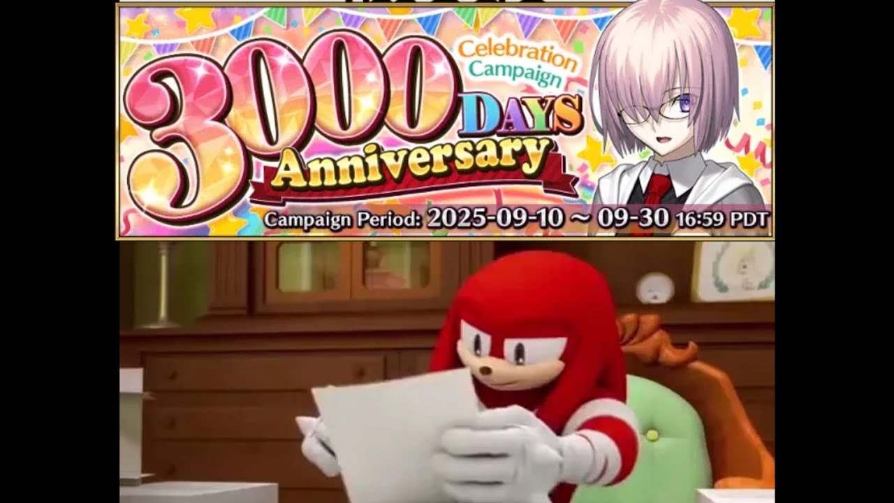 Knuckles Rates FGO NA SR Ticket 2025 | 3000 Days Anniversary Celebration