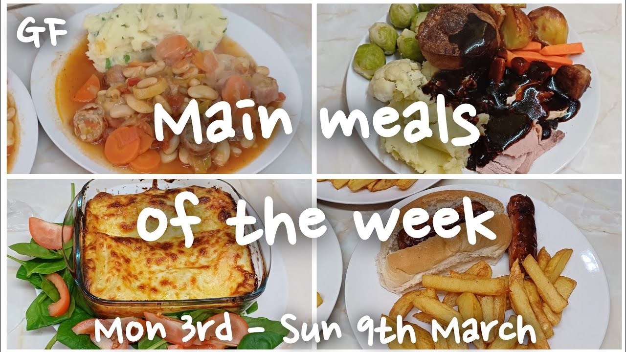 Family main meals of the week | UK family of four | Includes gluten-free