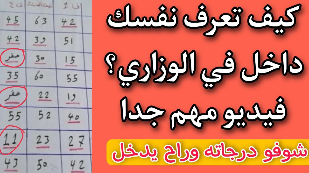 كيف تعرف نفسك داخل في الوزاري ؟فيديو مهم جدا