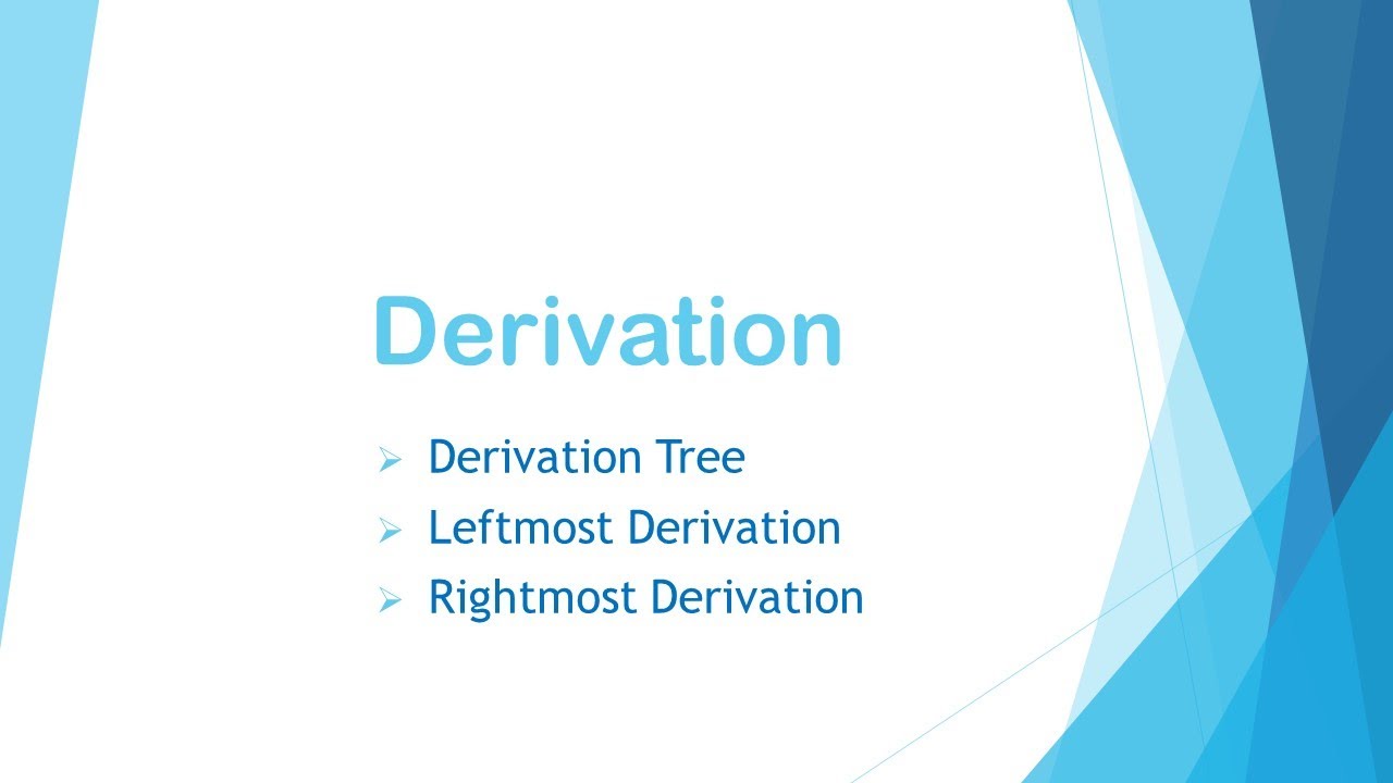(Derivation) المحاضرة الرابعة - الجزء الثالث