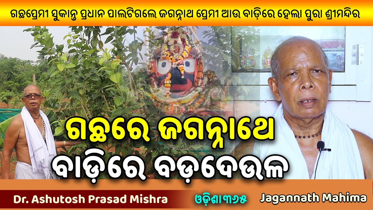 ଗଛରେ ଜଗନ୍ନାଥେ ବାଡ଼ିରେ ବଡ଼ଦେଉଳ | Jagannath Mahima | Sukanta Pradhan | Plantation concept on Jagannath