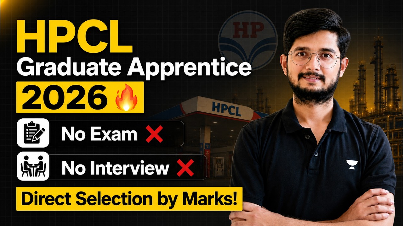 HPCL Graduate Apprentice 2026 🔥 No Exam ❌ No Interview ❌ Direct Selection by Marks!
