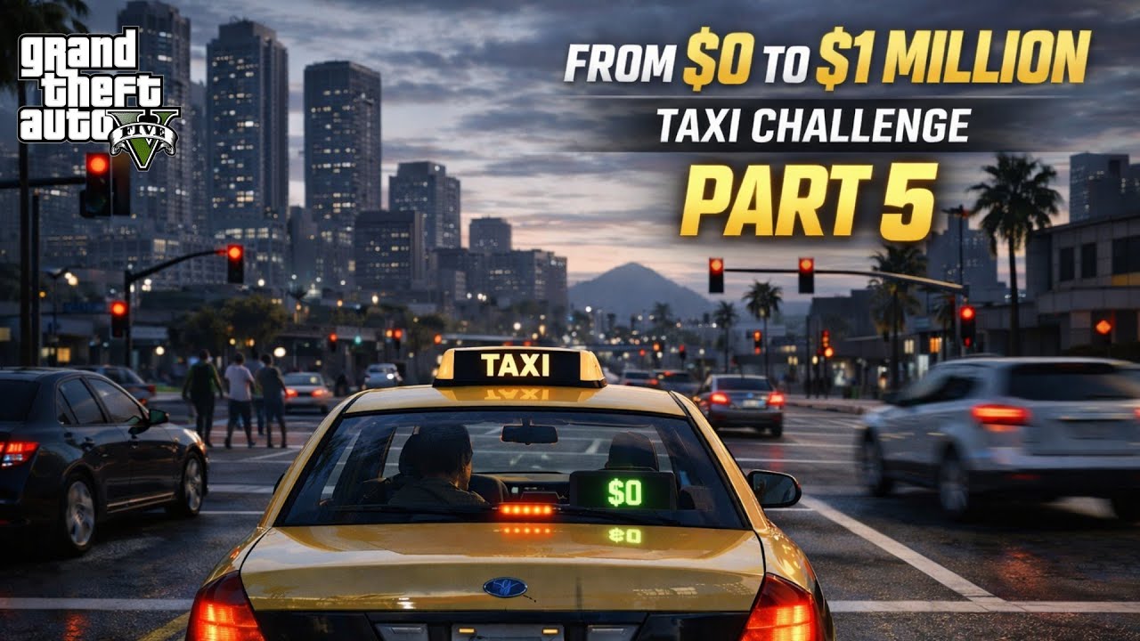 Earning $1Million by Driving Taxi Gameplay Part 5 | GTAV Offline