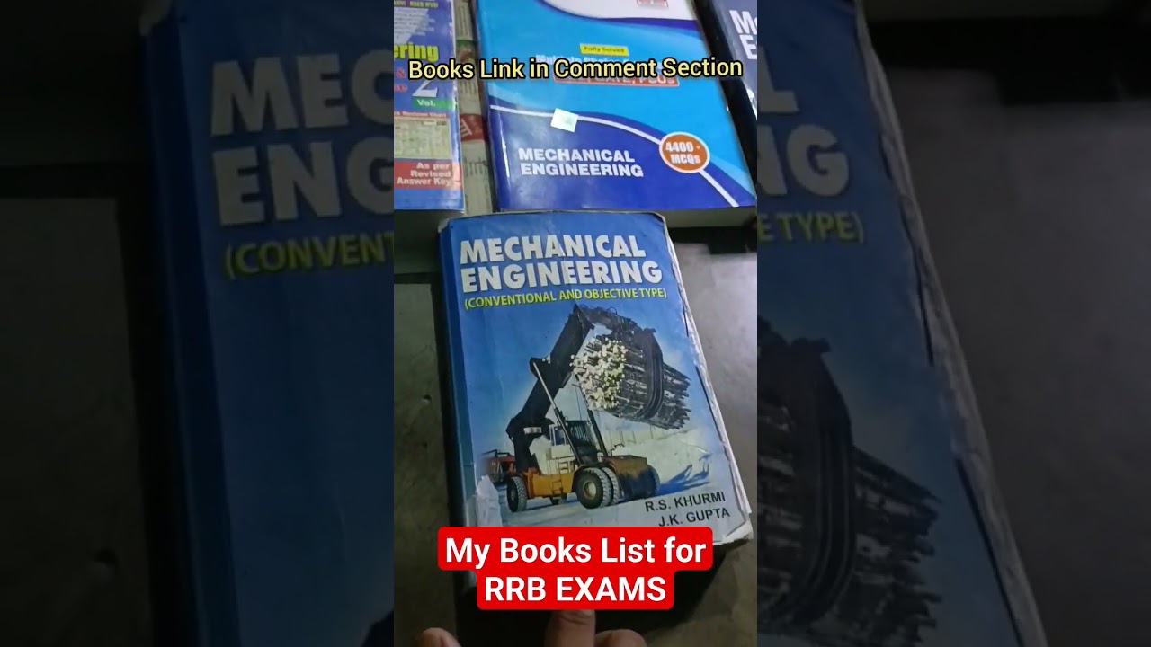 My Books List for RRB Exam Preparation #rrbalp #rrbje #rrbtechnician #rrb