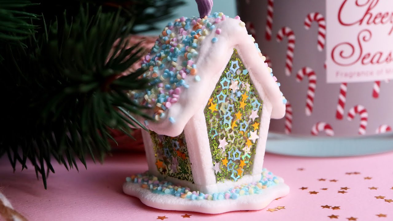 ЁЛОЧНАЯ ИГРУШКА🎄Рождественская игрушка на елку из полимерной глины✨Christmas HOUSE. Polymer clay.