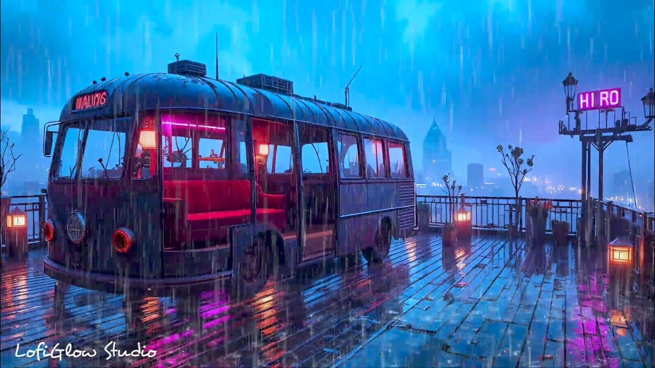 Night Bus in the Rain 🌧️🚍 | Lofi Chill Beats for Deep Relax, Sleep & Focus