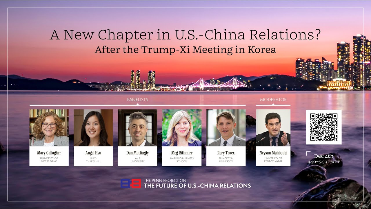 A New Chapter in U.S.-China Relations? After the Trump-Xi Meeting in Korea