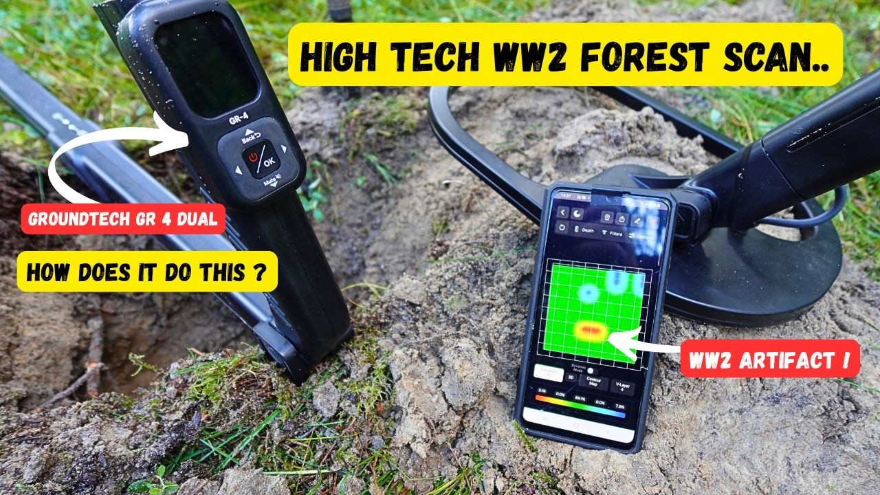 High tech ground scanner sees everything buried in this WW2 forest.Groundtech Gr4 Dual WW2 discovery