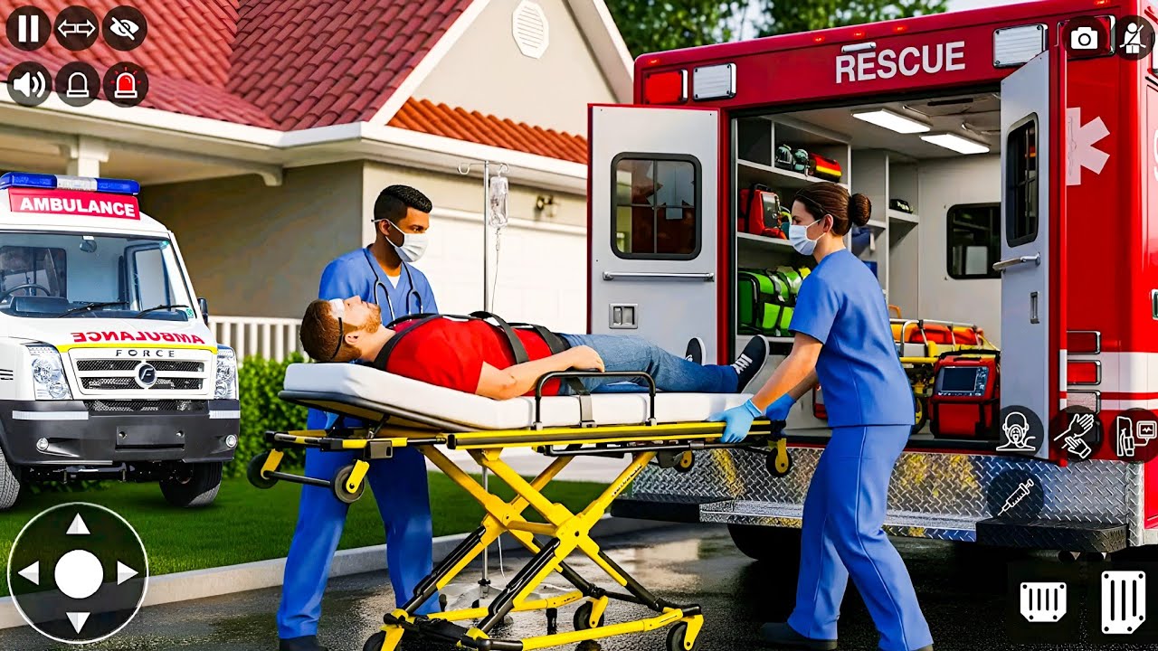 Ambulance Rescue City Driving 3D- Android gameplay 🎮 Emargency Rescue Simulator- android game play#2