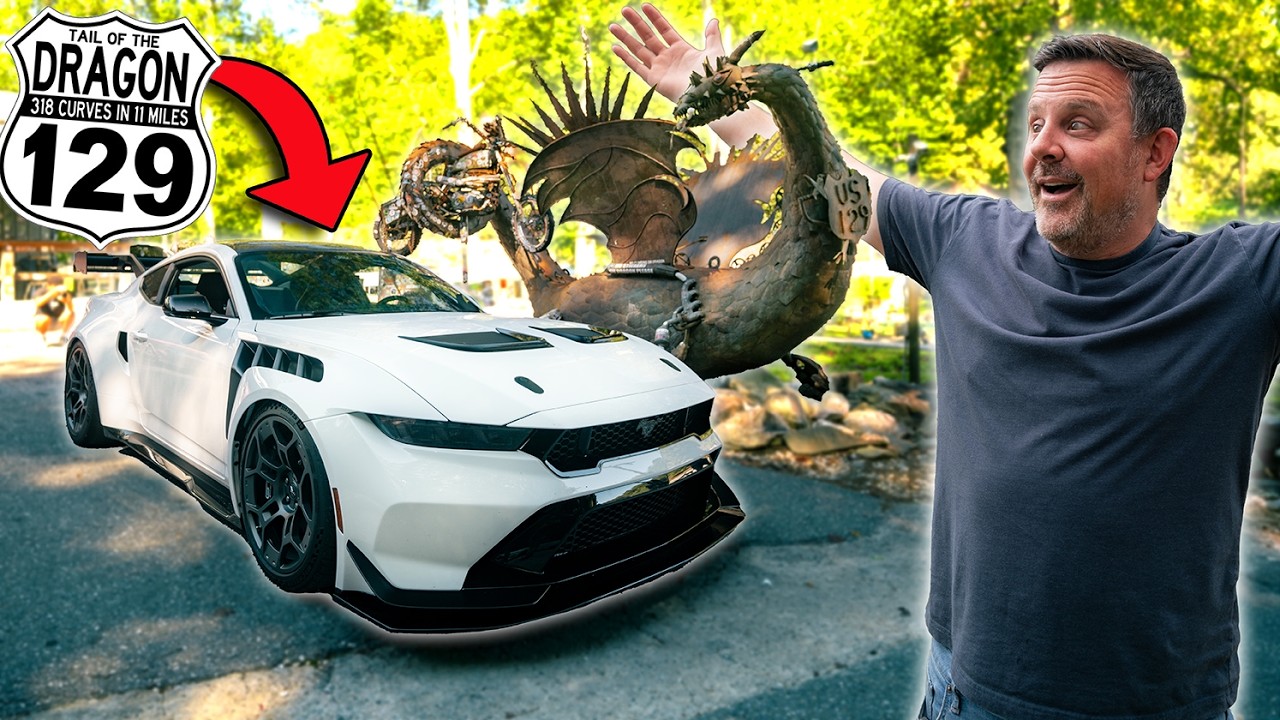 Прокатимся на нашем Mustang GTD 2025 года по самой известной дороге Америки!