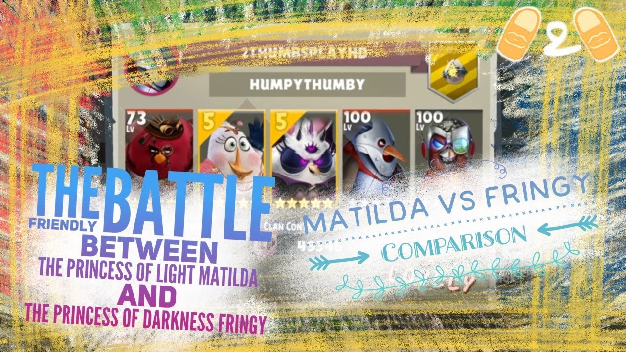 Angry Birds Evolution Fringy vs Matilda Comparison Friendly Battle MPDC Gameplay