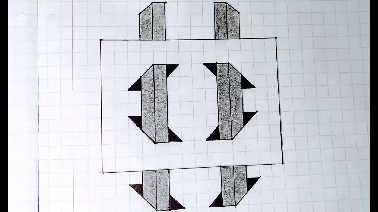 How to draw 3D optical illusion drawing. @deeroydm . #drawing #videoviral 