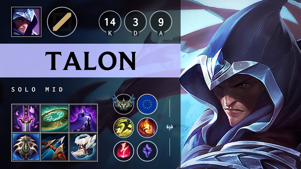 Talon Mid vs Tristana - EUW Challenger Patch 25.17