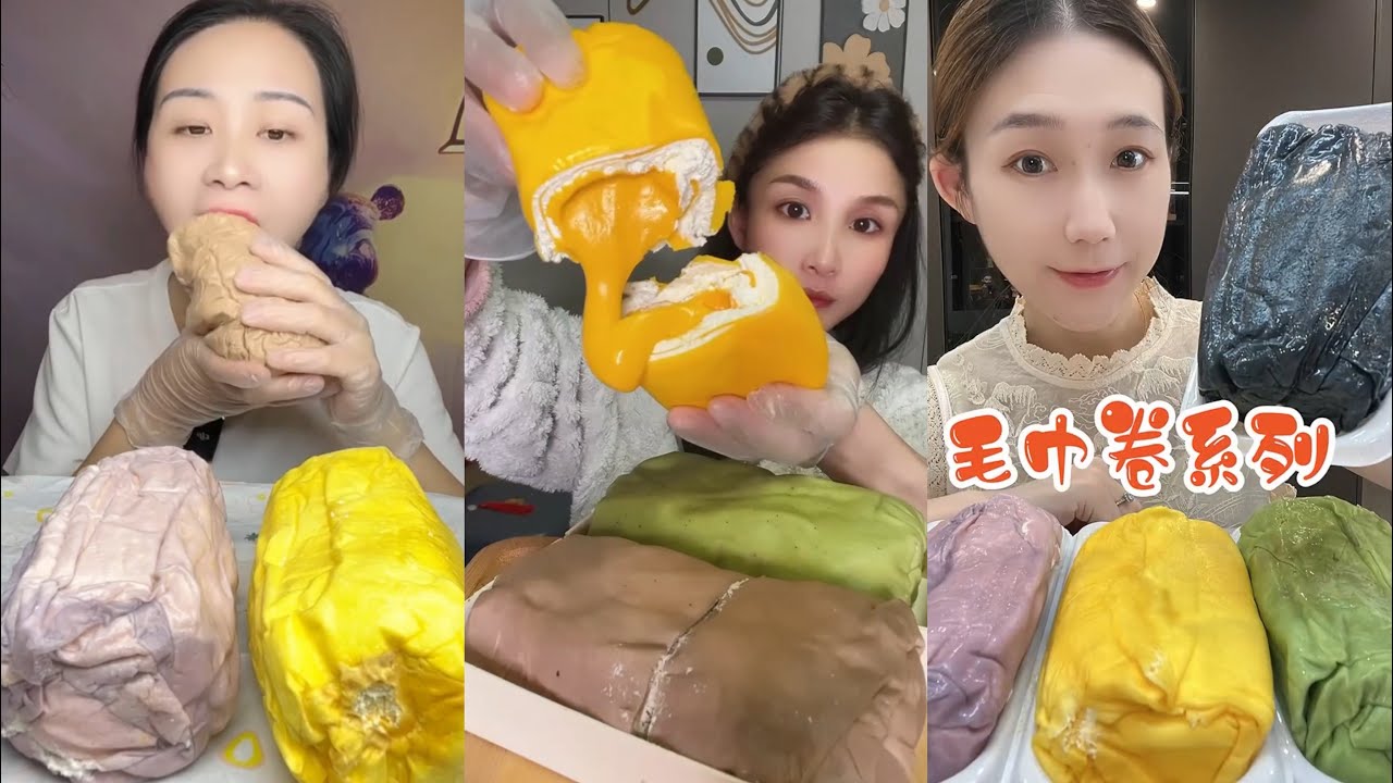 DESSERT MUKBANG | Asmr Eating Creamy Crepe Roll Cakes |  (soft sounds) Chewy Satisfying