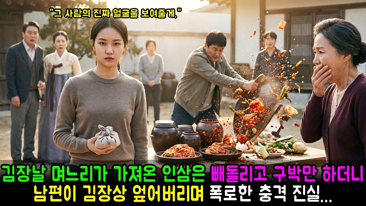 김장날 며느리가 가져온 인삼은 빼돌리고 구박만 하더니, 남편이 김장상 엎어버리며 폭로한 충격 진실... | 감동사연 | 고부사연 | 반전사연