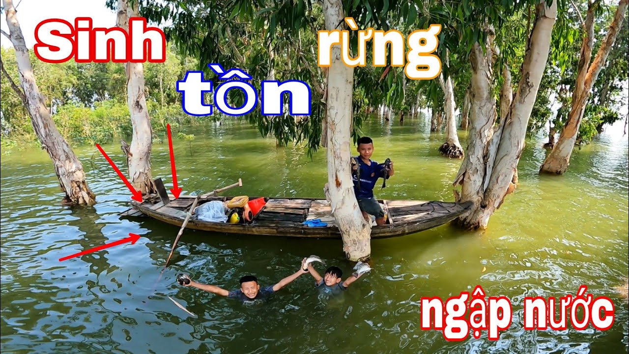 1 Ngày Sinh Tồn Trong Rừng Ngập Nước Bằng Tay Không | Kết Quả Bội Thu Của Sang Vlog