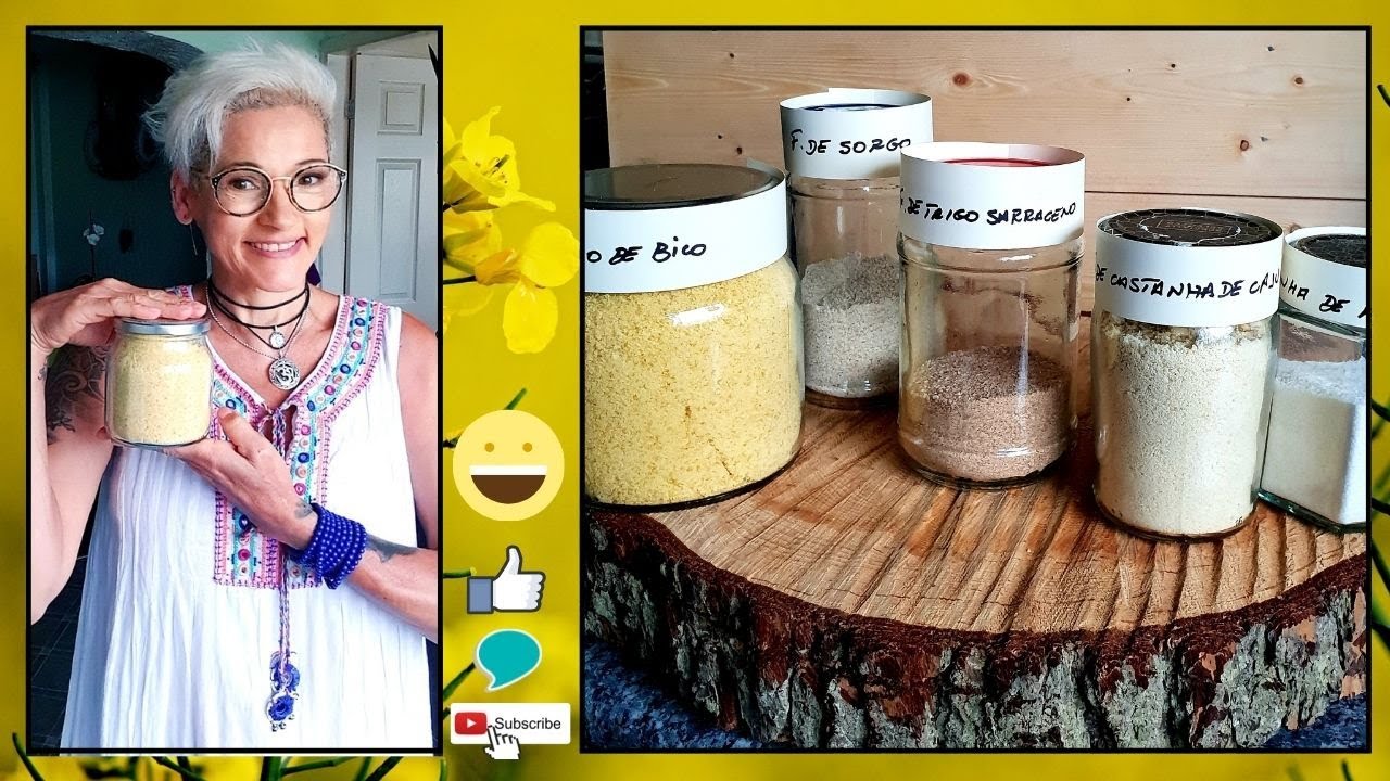 Como fazer farinhas de grão  bico,arroz,trigo sarraceno,sorgo,castanha de caju.