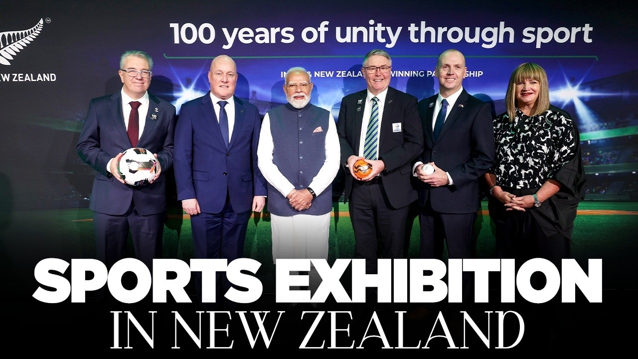 PM Modi, PM Luxon visit a sports exhibition in Auckland, New Zealand