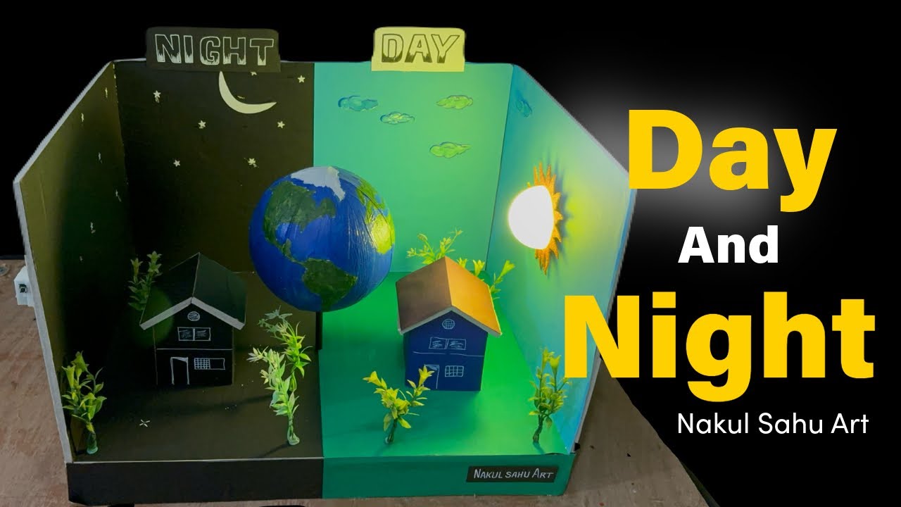 day and night working model for science exhibition - earth rotation  Nakul Sahu Art