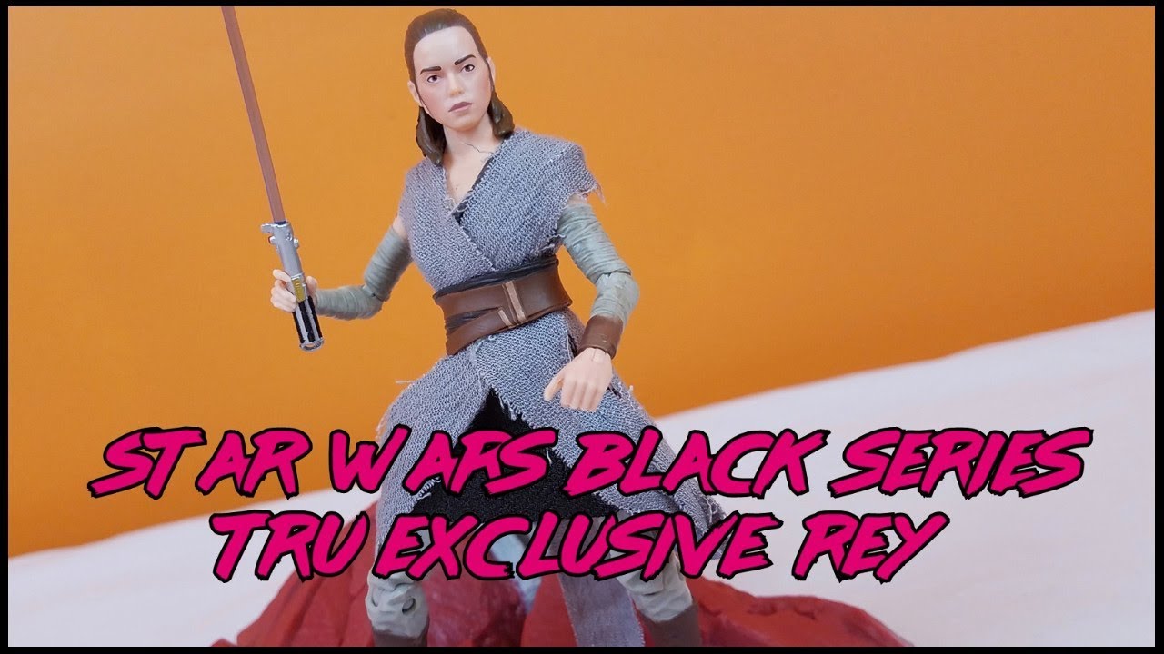 Star Wars Black Series Toys R' Us Exclusive REY W/CRAIT BASE Action Figure Toy Review