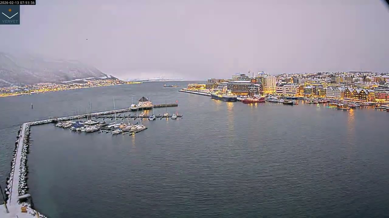 Norway - Vervet Live - Utsikt Sør Timelapse 13.02.2026 (northern lights)