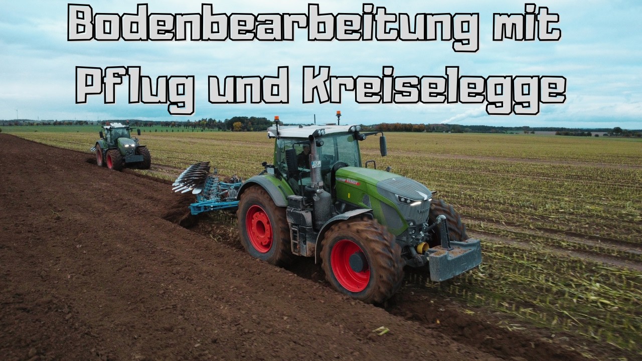 Bodenbearbeitung mit Pflug und Kreiselegge