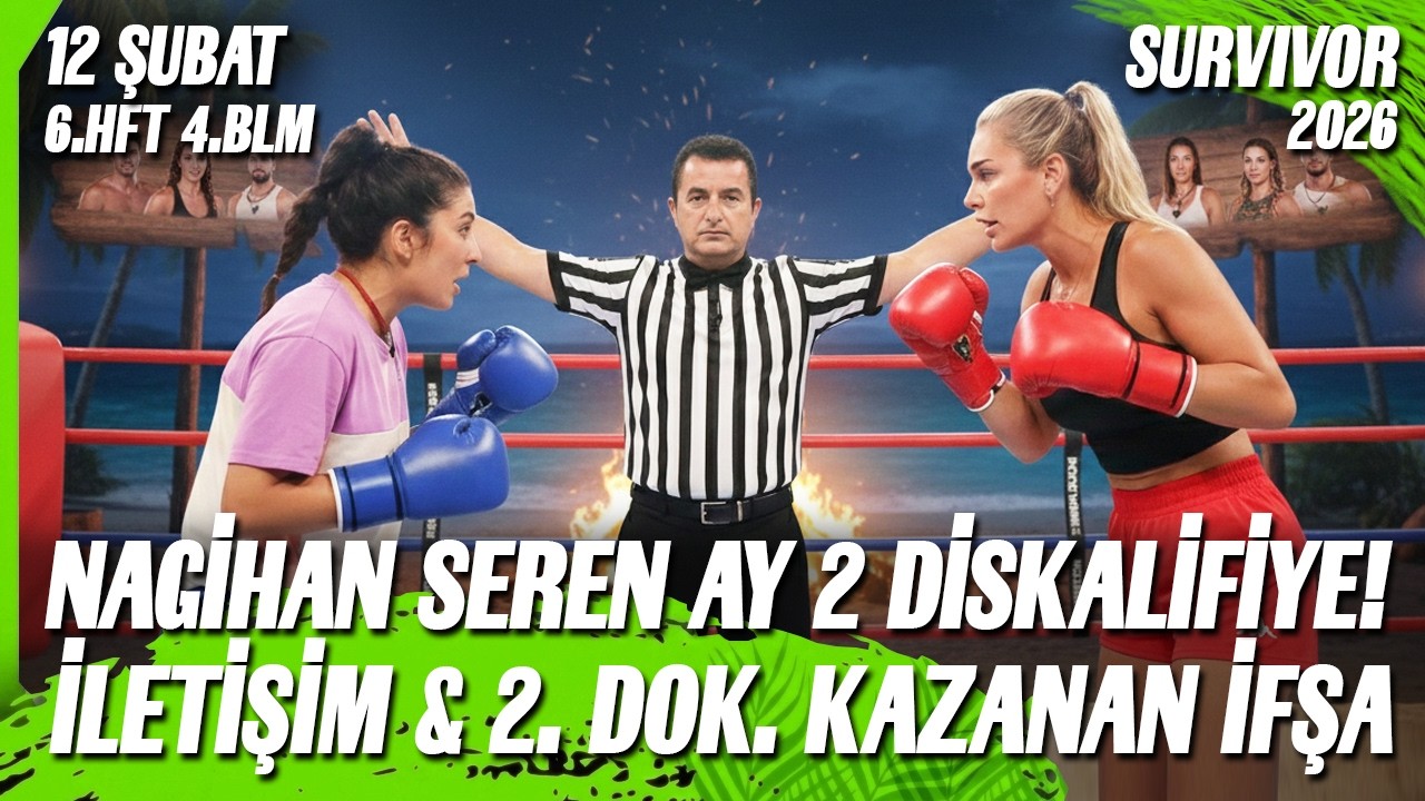 SURVIVOR 2026 NAGİHAN DİSKALİFİYE İFŞA SERENAY KAVGA 12 ŞUBAT 13 ŞUBAT 5. HAFTA 4. B&Ouml;L&Uuml;M TV8 İZLE