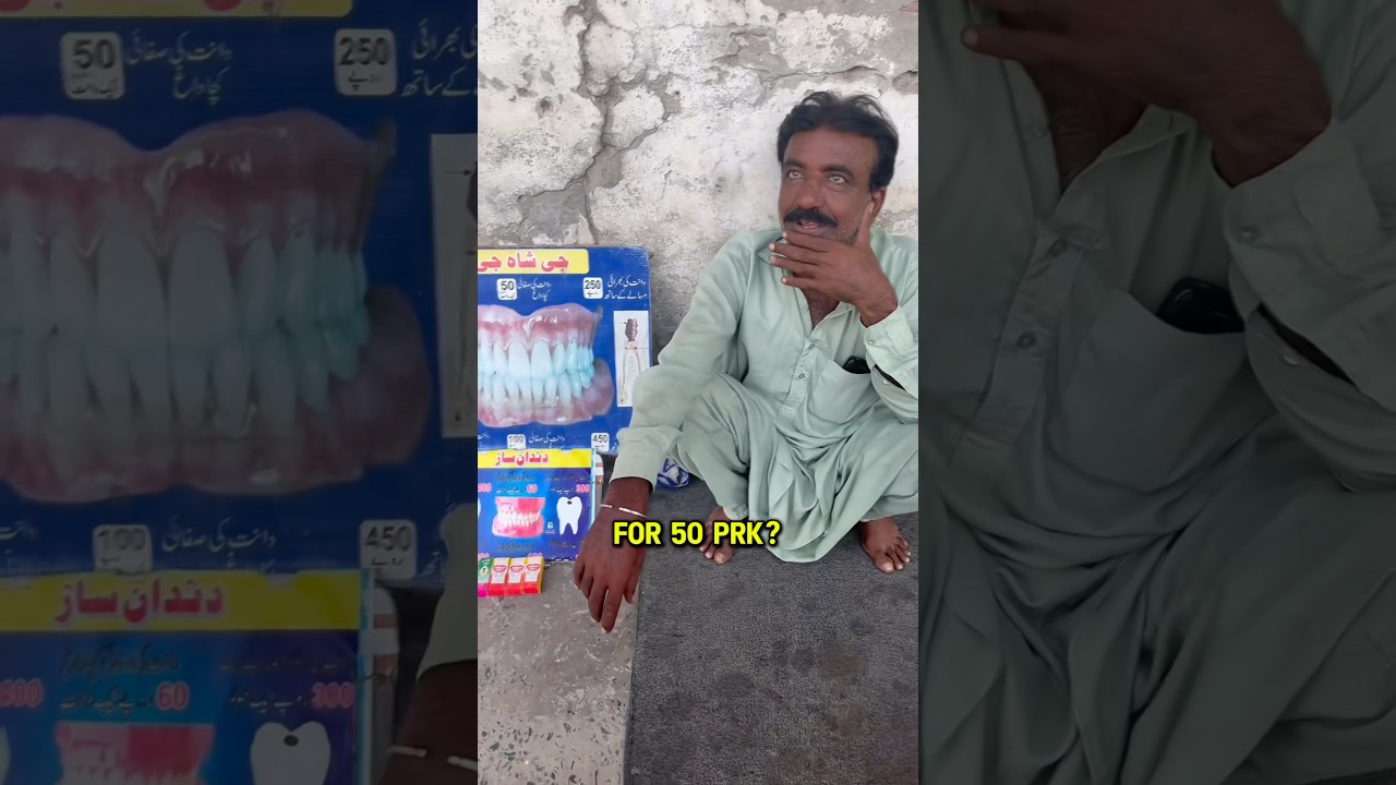 I was shocked to see Street dentists in Sargodha, Pakistan 😱 #pakistan #travelpakistan