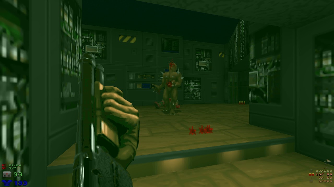 Doom the Way Id Did - E1M1 Communications Bridge - All Secrets UHD 4K