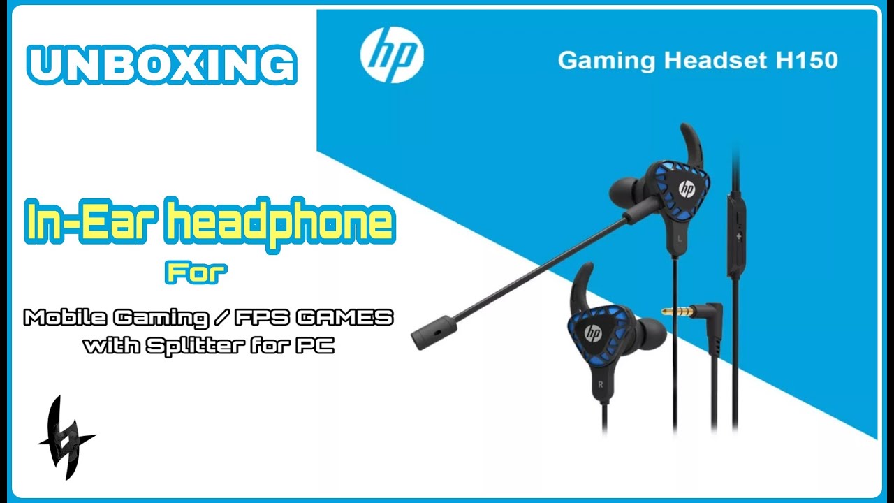 Quick Unboxing - HP H150 In - Ear Headphone for Gaming With Detachable Mic ( Mic Testing )