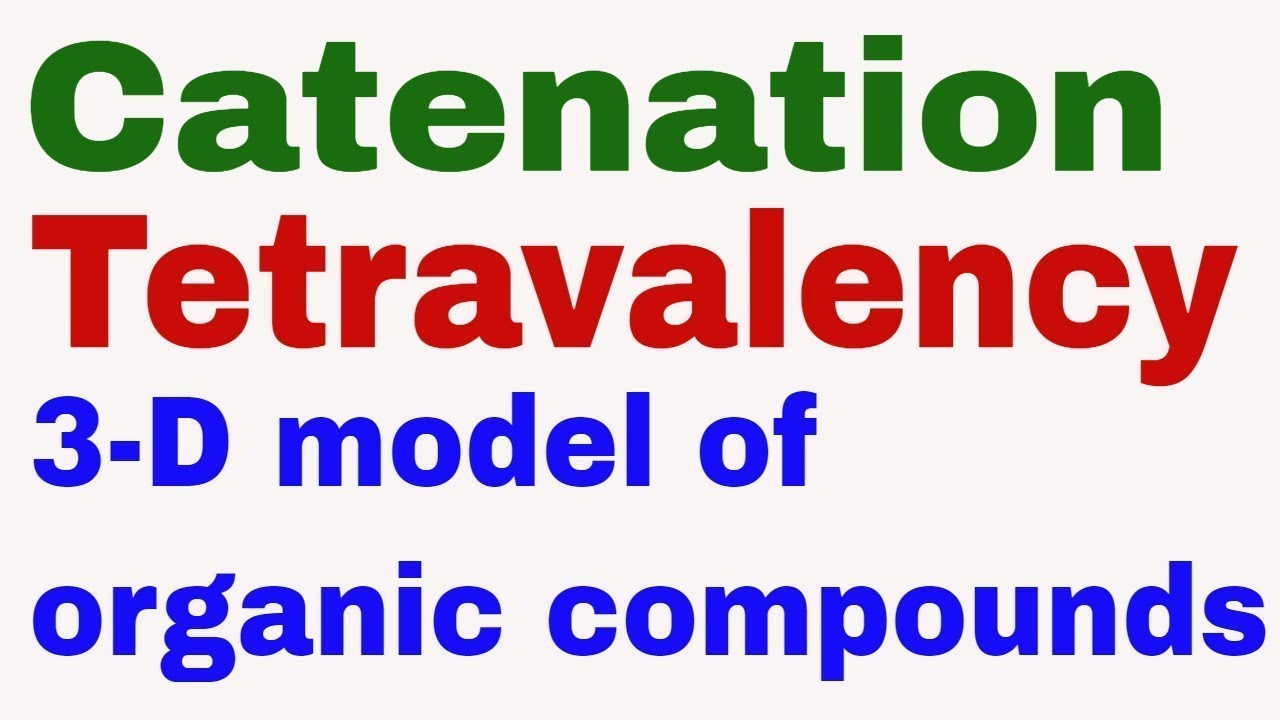 Catenation, Tetravalency, 3D model of organic compounds: Basic concept class 11th