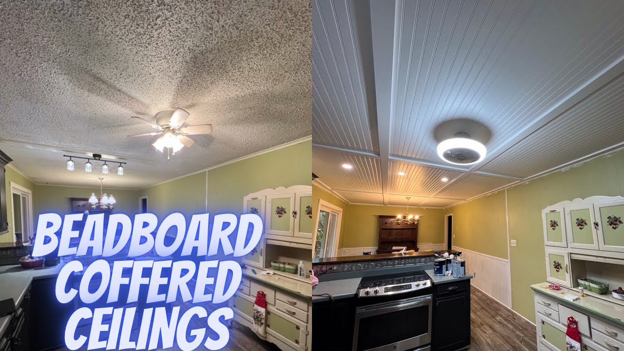 Beadboard coffered ceilings installation ❤️Home renovations: episode 2