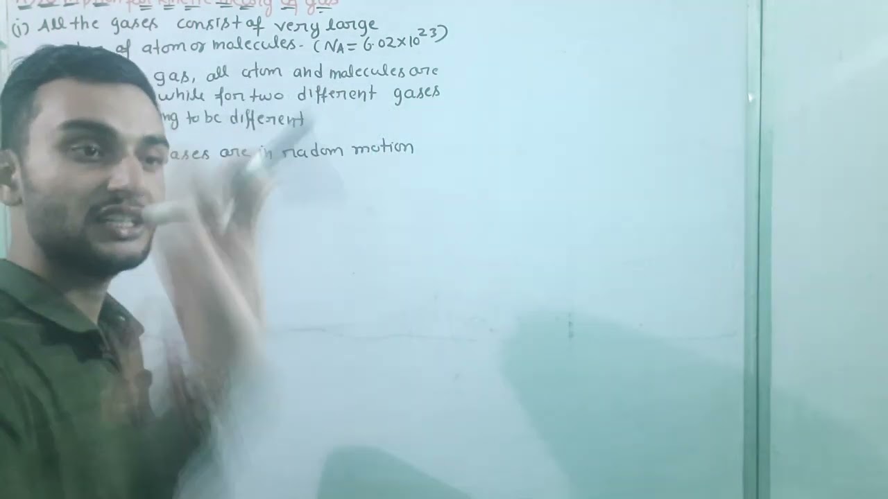 Assumption of kinetic theory of gas class Xi physics ch kinetic theory of gas