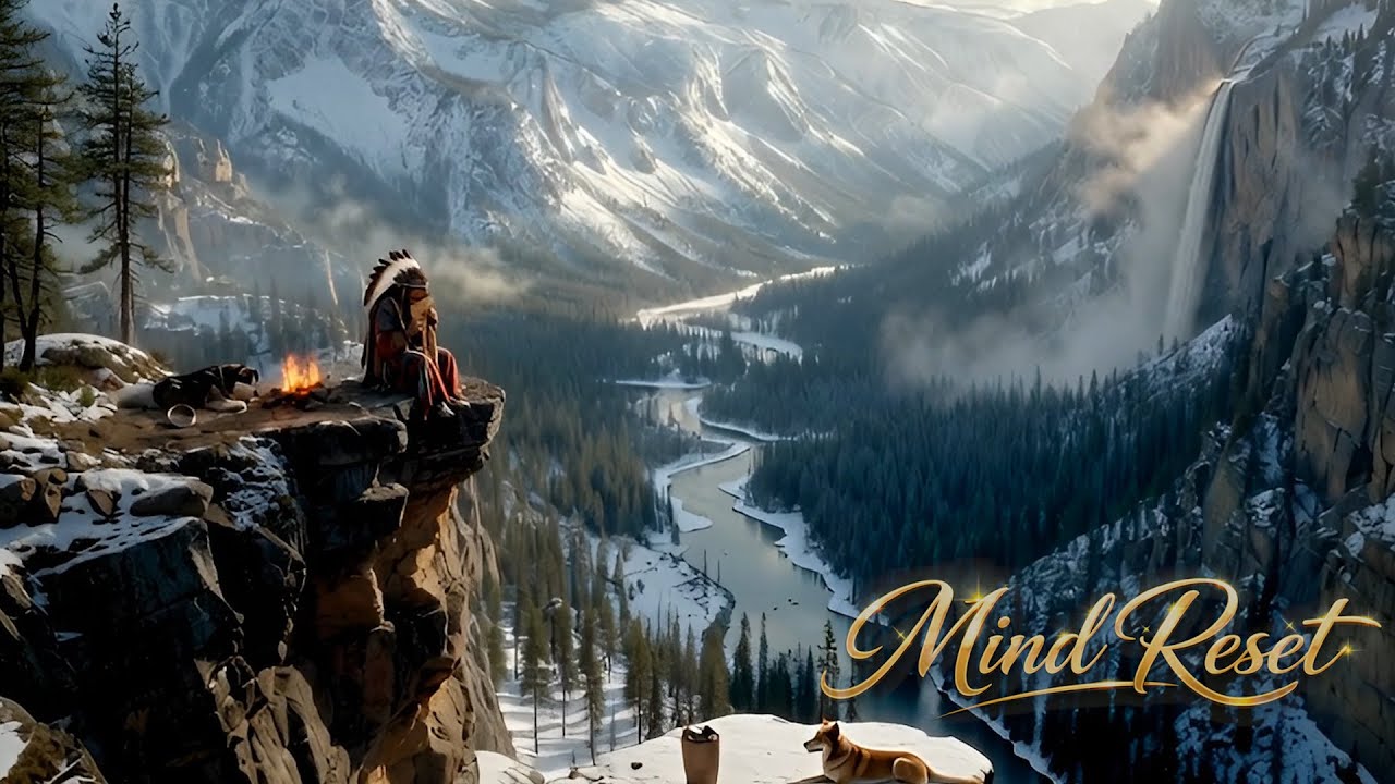 Cozy Pan Flute Music Atmosphere ❄️ Deep Sleep,Stress Relief | Snowy Mountain Ambience for Relaxation
