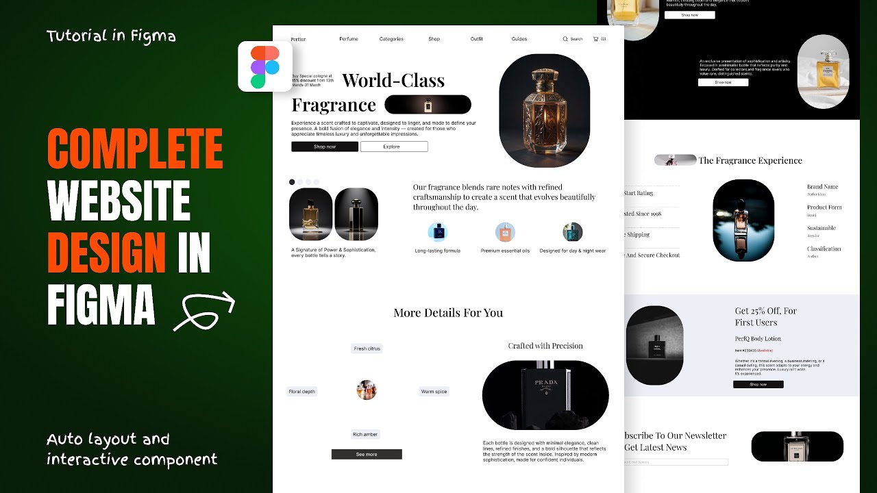 Full Modern Website Design Tutorial in Figma | UIUX Design Challenge