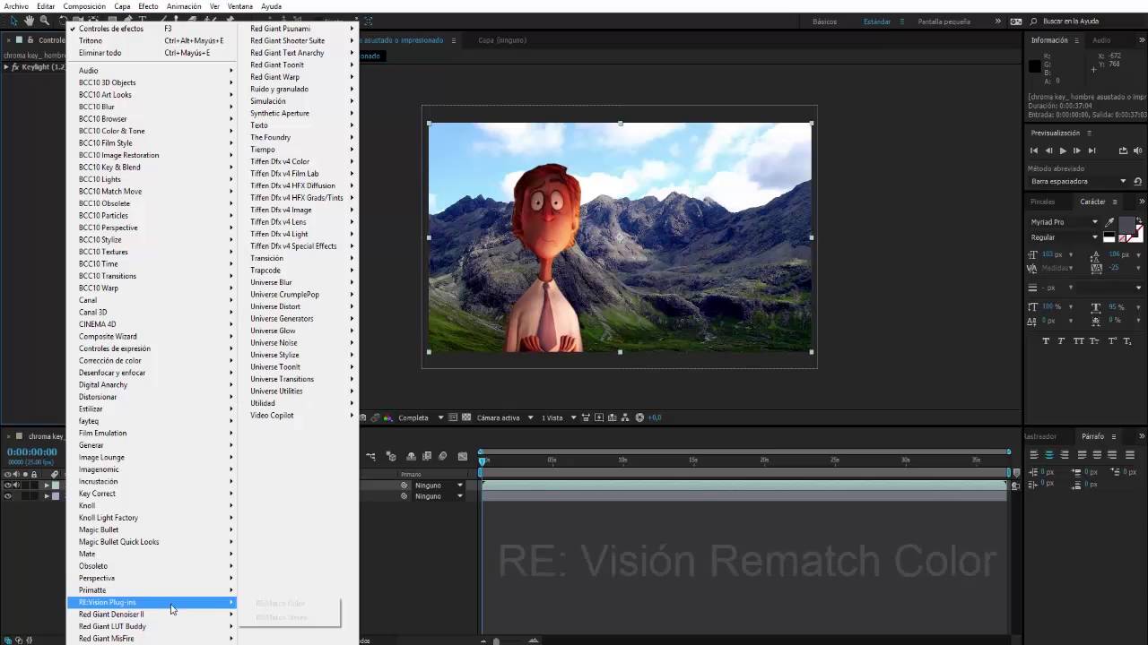 After Effect CC - Parte 45 - Igualar Color - RE: Visión Match Color