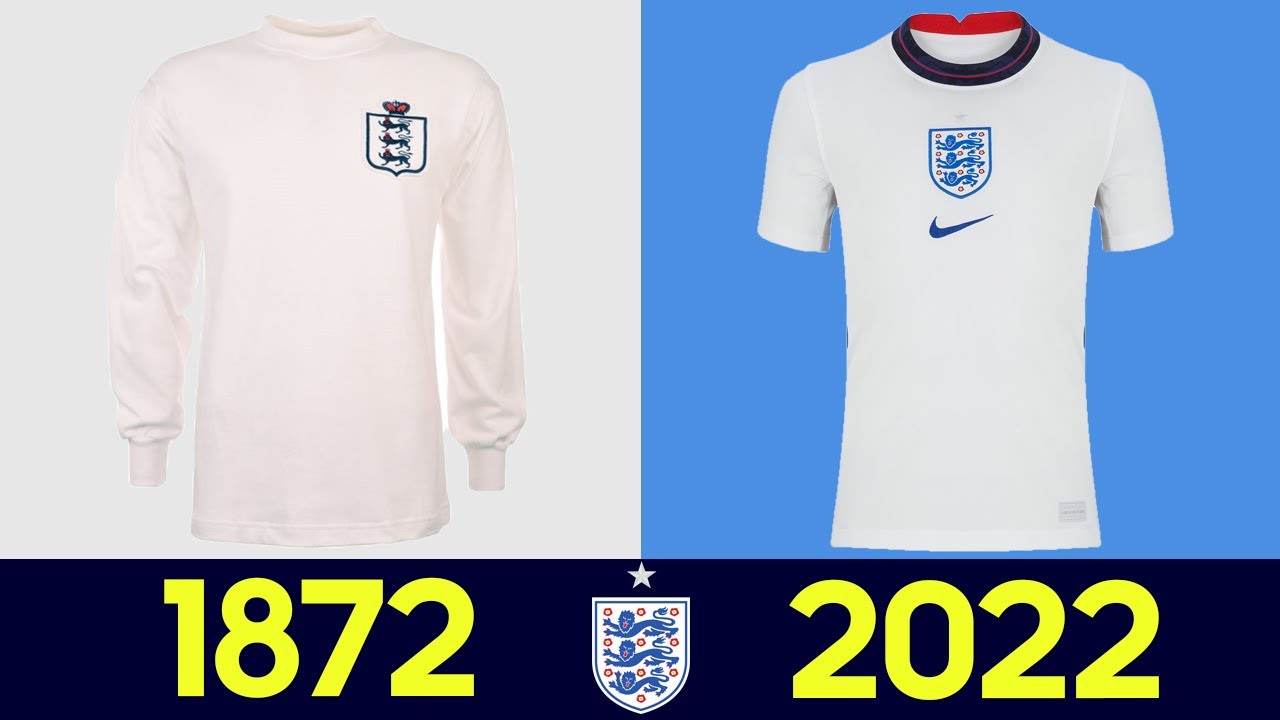 ⚽ The Evolution of England Football National Team Kit 2022 | All England Football Jerseys in History