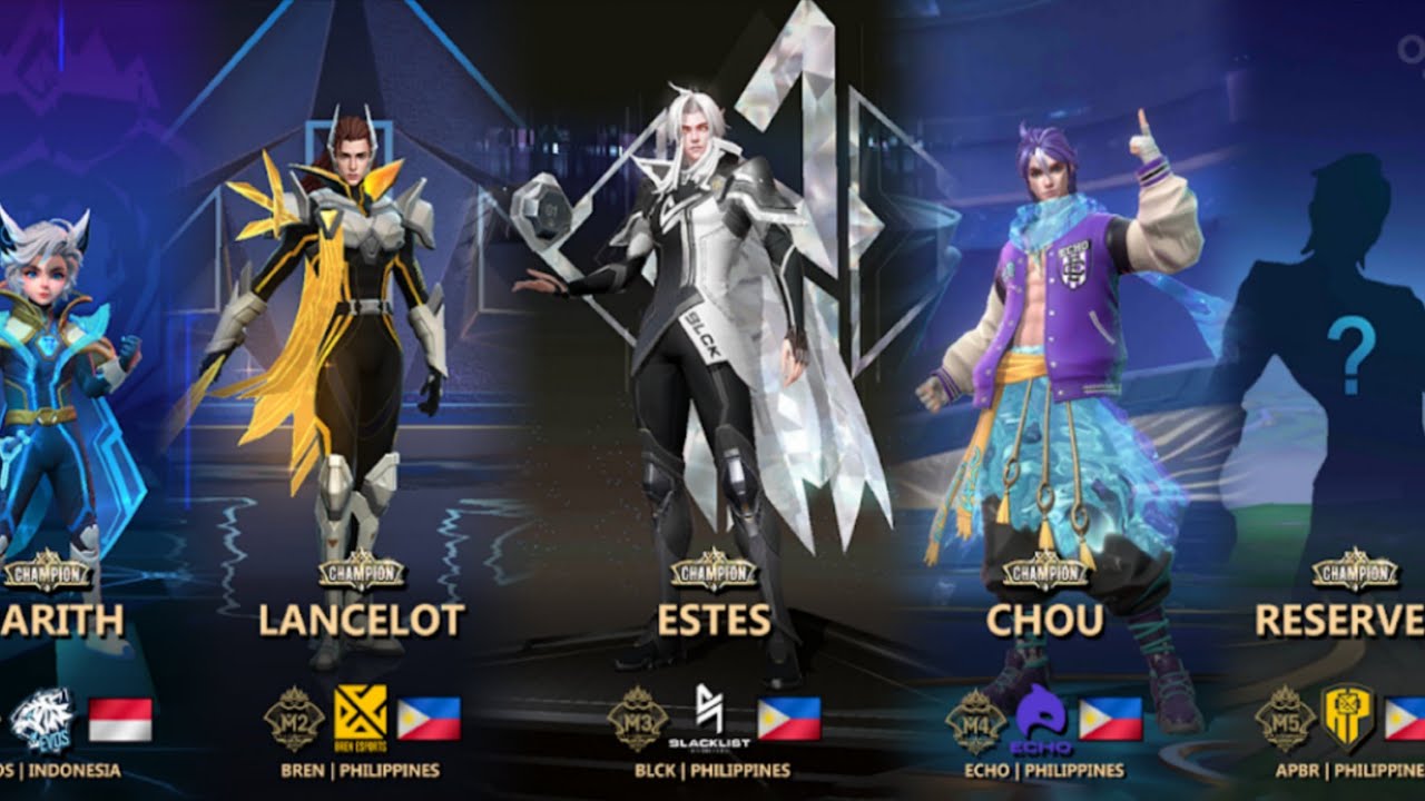 All M Champion Skins And M tournament Skins #mobilelegends