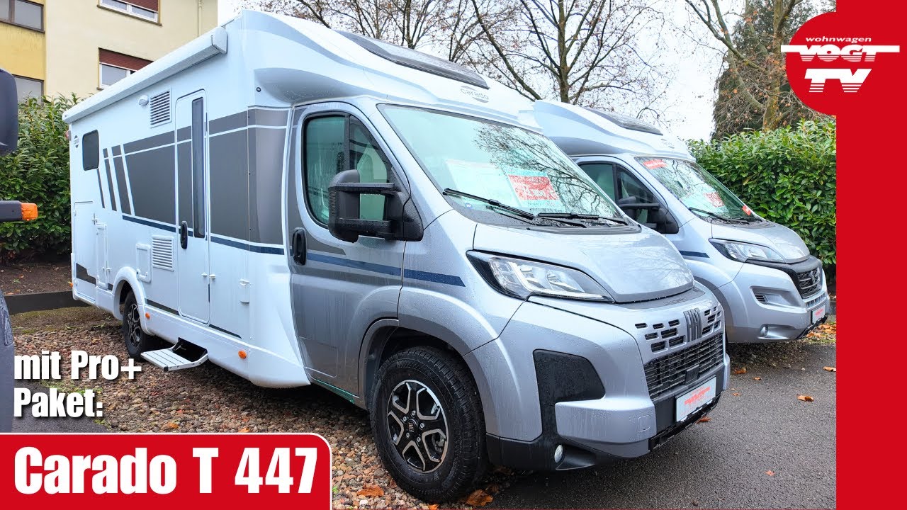 Alles &uuml;ber den Carado T 447 Pro+ 😍 Wohnmobil mit Doppelbett + Hubbett, Raumbad, gro&szlig;e Sitzgruppe