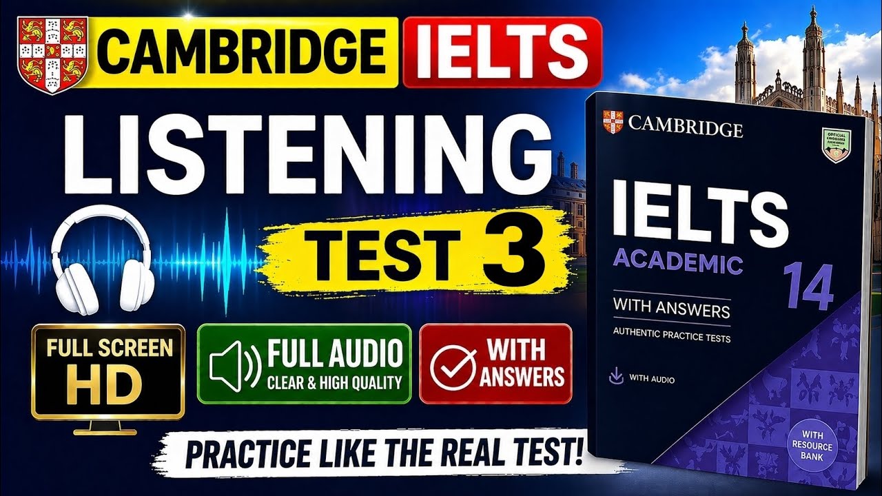 Тест по аудированию Cambridge IELTS 14, часть 3 | Полный тренировочный тест по аудированию с отве...